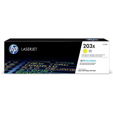 Toner HP CF542X - Toner 203X żółty do HP Color LaserJet Pro M254, M280